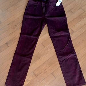 NWT NYDJ Snakeskin type Pattern DEEP PLUM/BLACK 5 Pocket Ladies Jeans SIZE 6P